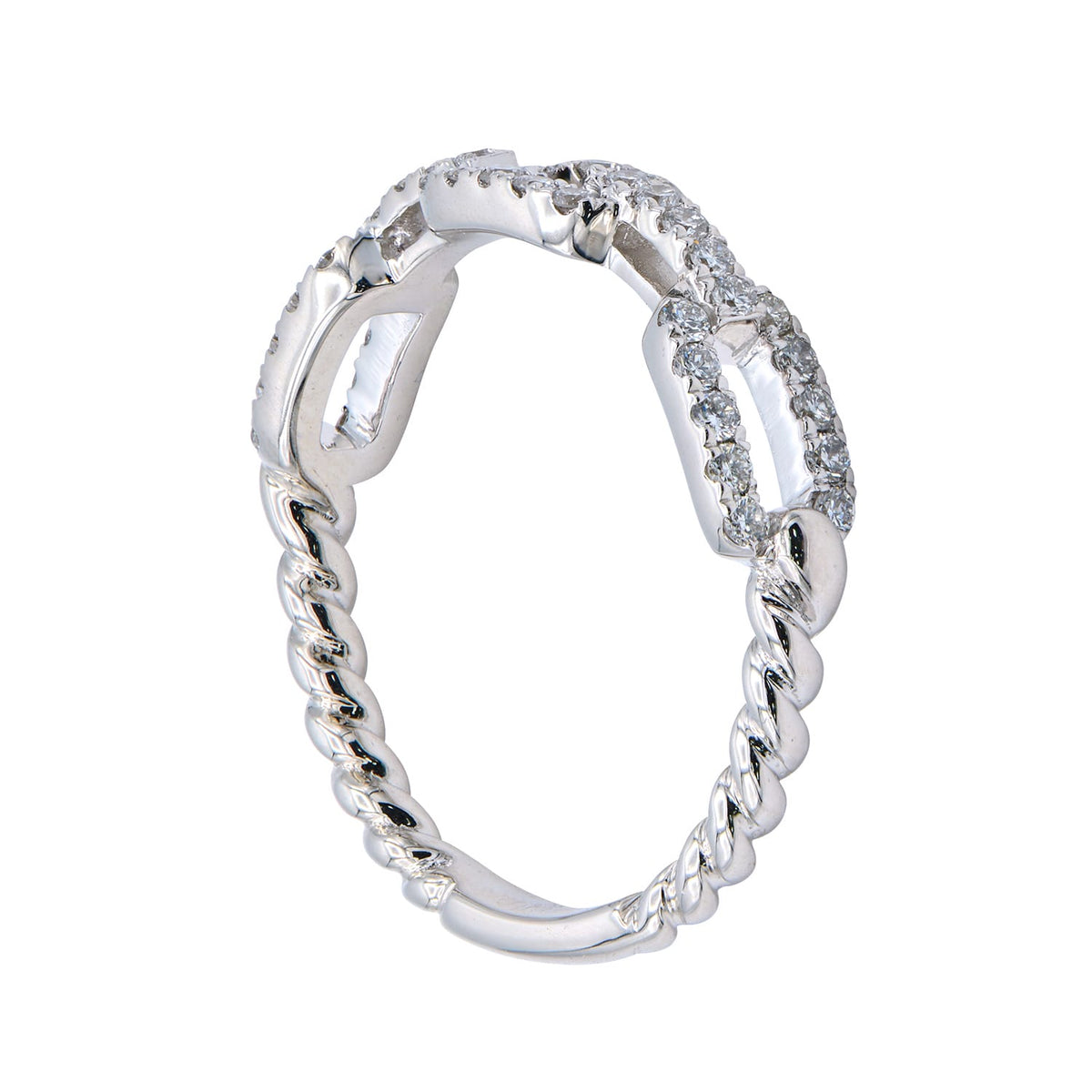 18K White Gold Fashion Diamond Ring, 0.31ct