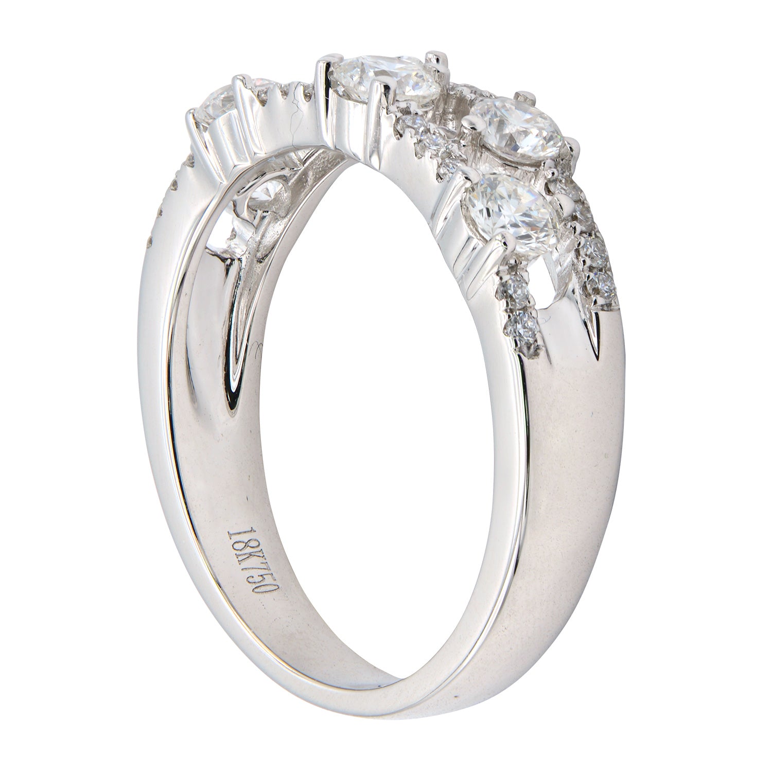 18K White Gold Fashion Diamond Ring, 0.96ct