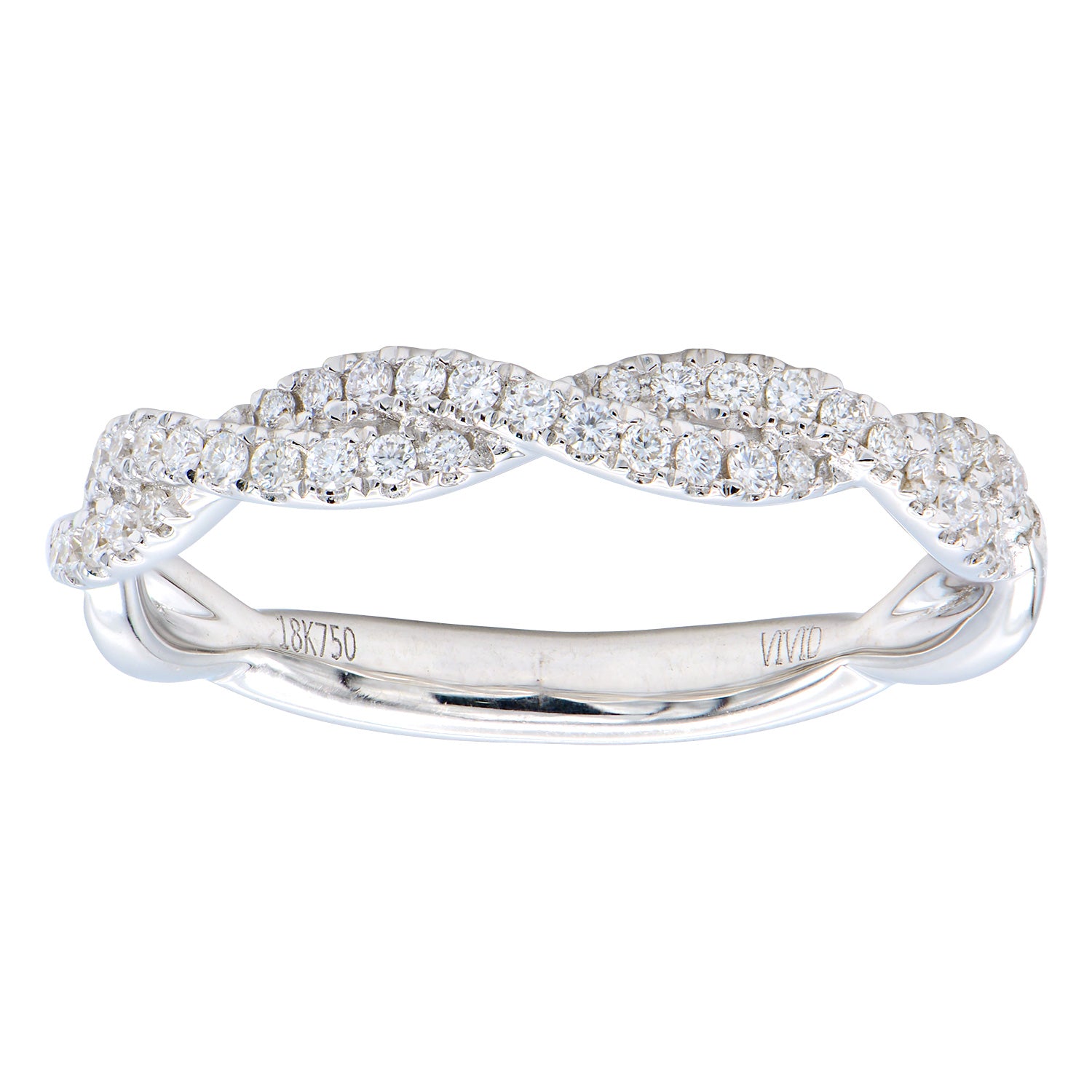 14K White Gold Twist Ring
