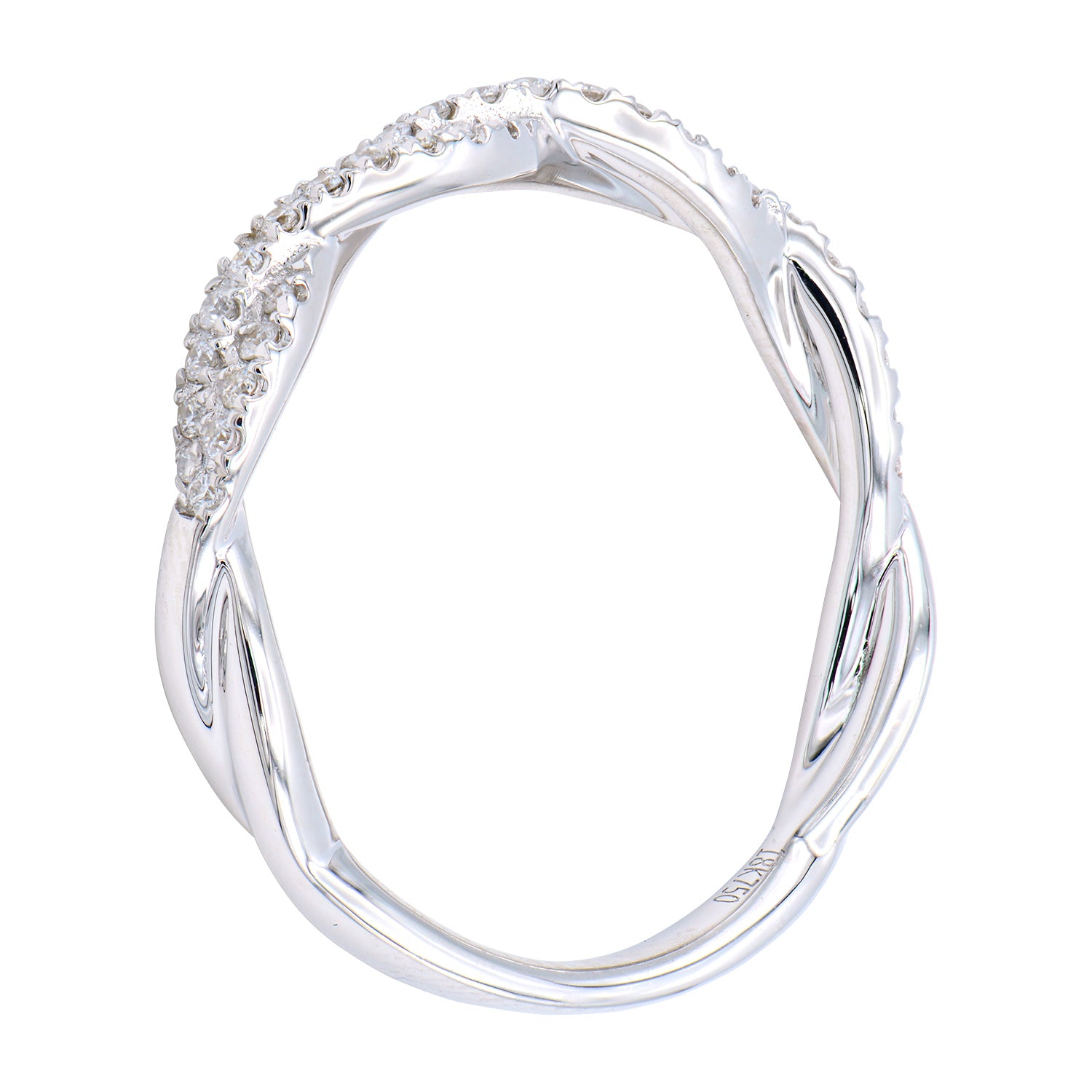 14K White Gold Twist Ring
