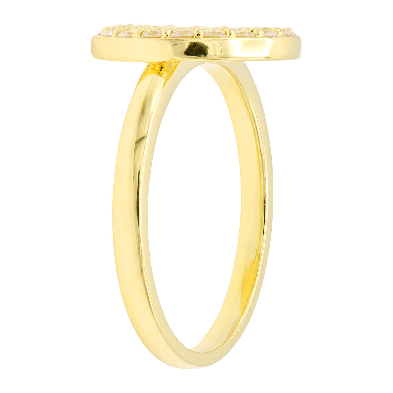 14K Yellow Gold Diamond Circle Ring, 0.63ct