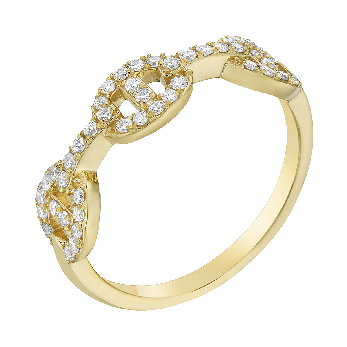 14K Yellow Gold Diamond Ring, 0.28ct