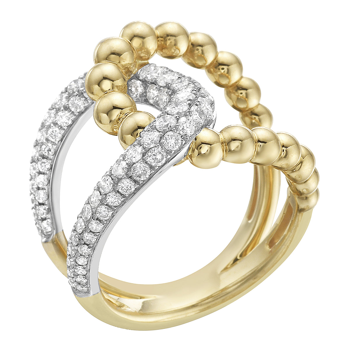 R055677Y - Ring 18KY/8.9G 92RD-1.03CT