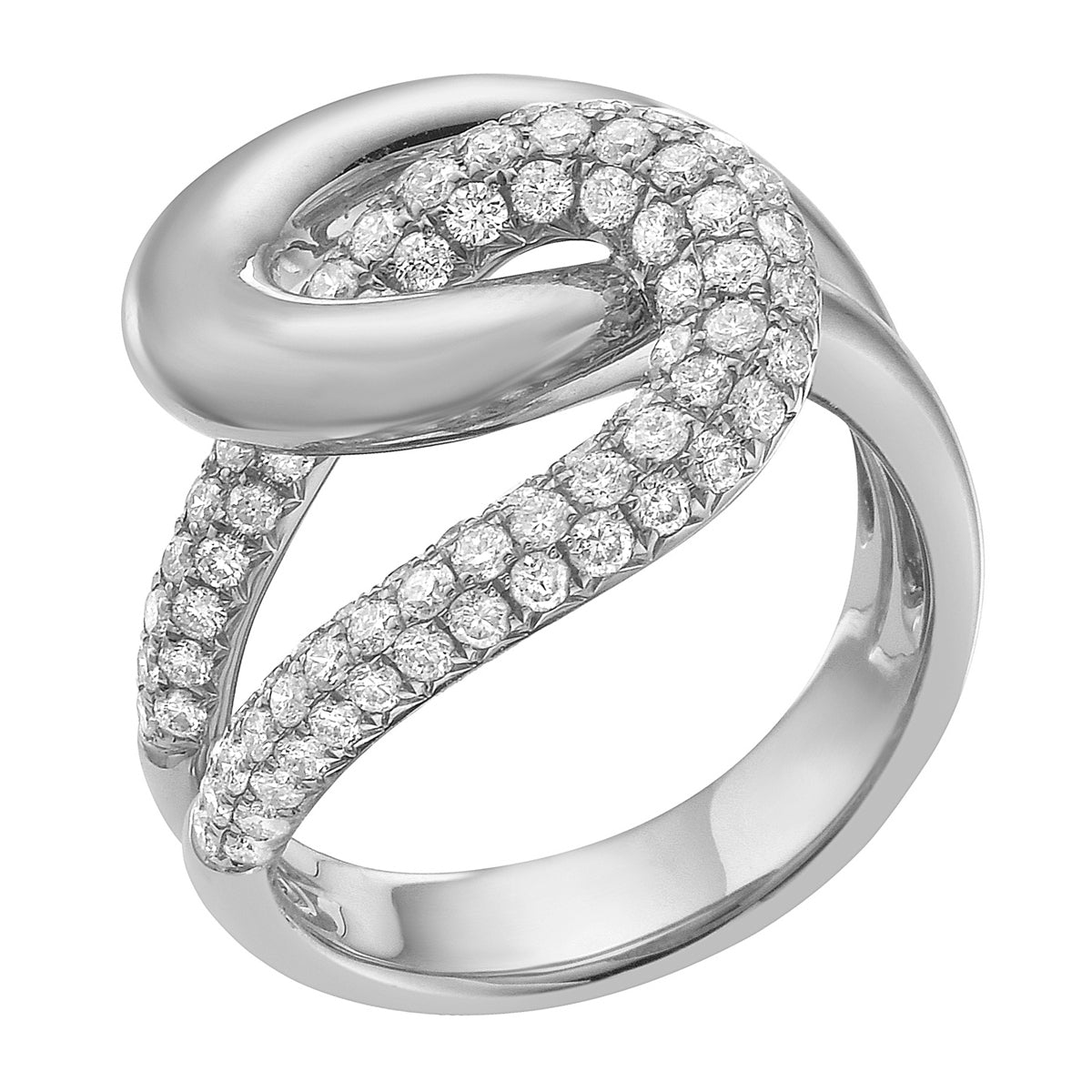 18K White Gold Diamond Ring, 0.78ct