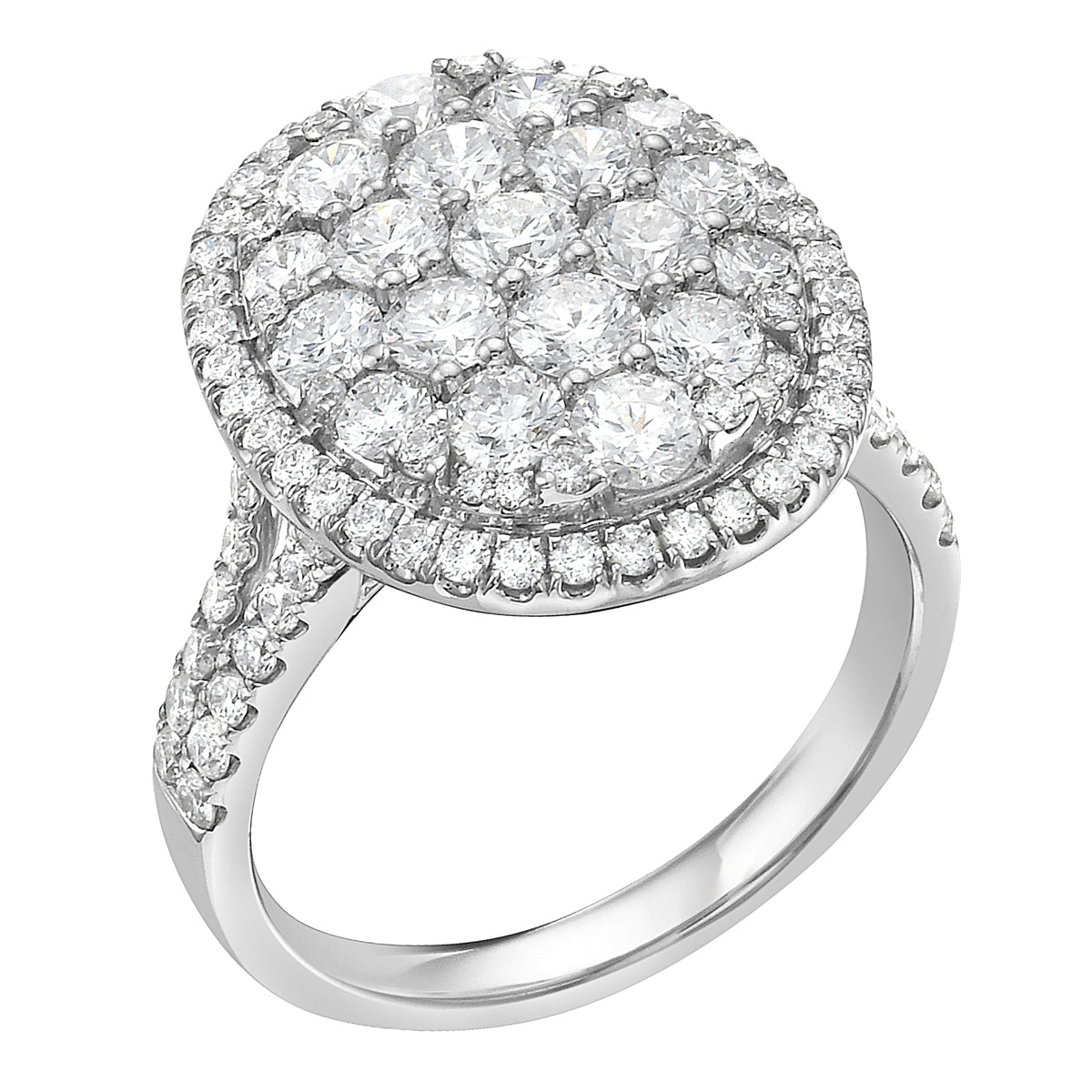 18K White Gold Diamond Ring, 2.21ct