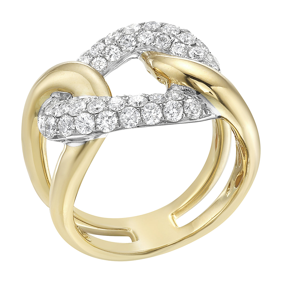 18K Yellow Gold Diamond Ring, 1.3ct