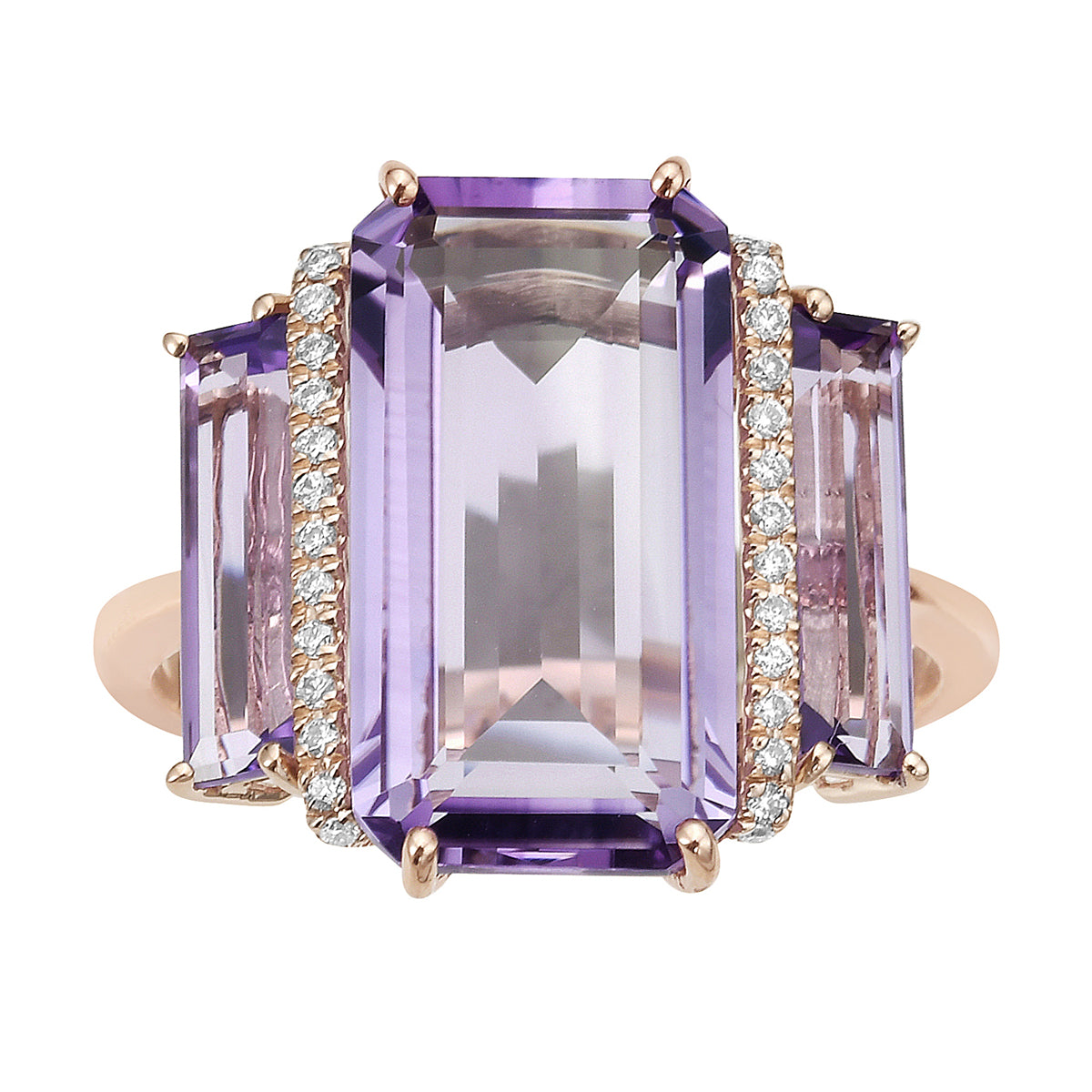 R090045R-AME - 14KR-2.23G 28D-0.09ct 1AM-4.97ct 2AM-1.35ct Amethyst