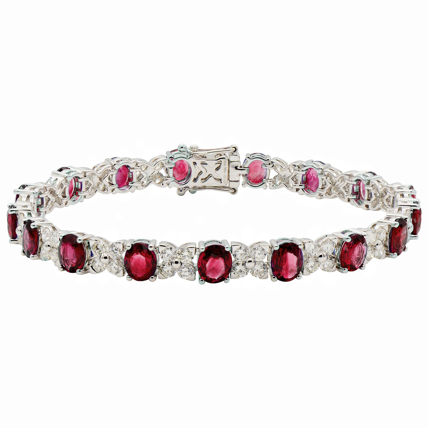RB053946 - Bracelet 18KW/15.6G 17RUBY-9.31CT 68RD-3.97CT
