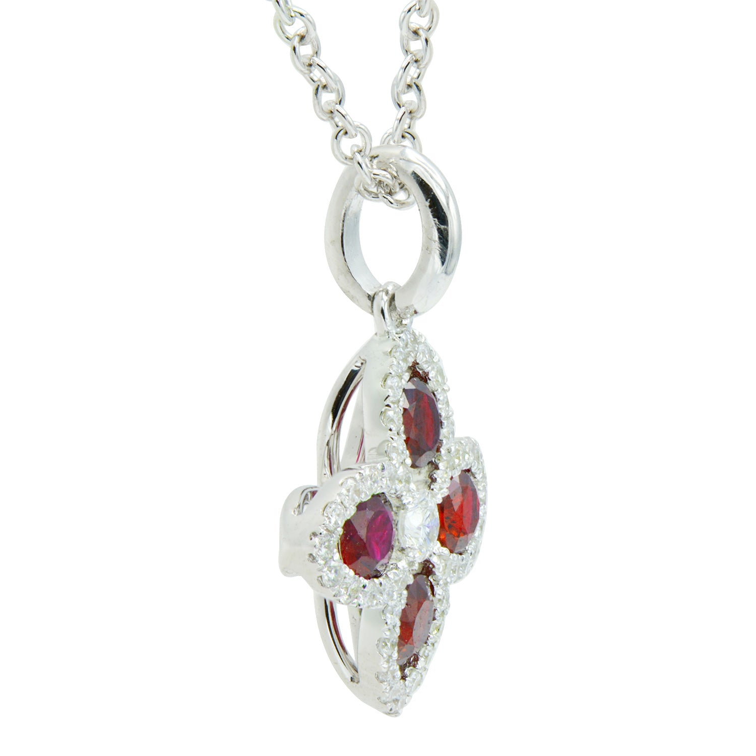 18K White Gold Ruby Pendant, 0.35ct
