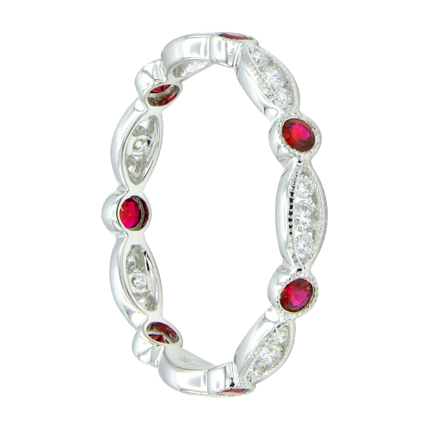 18K White Gold Ruby Ring, 0.3ct