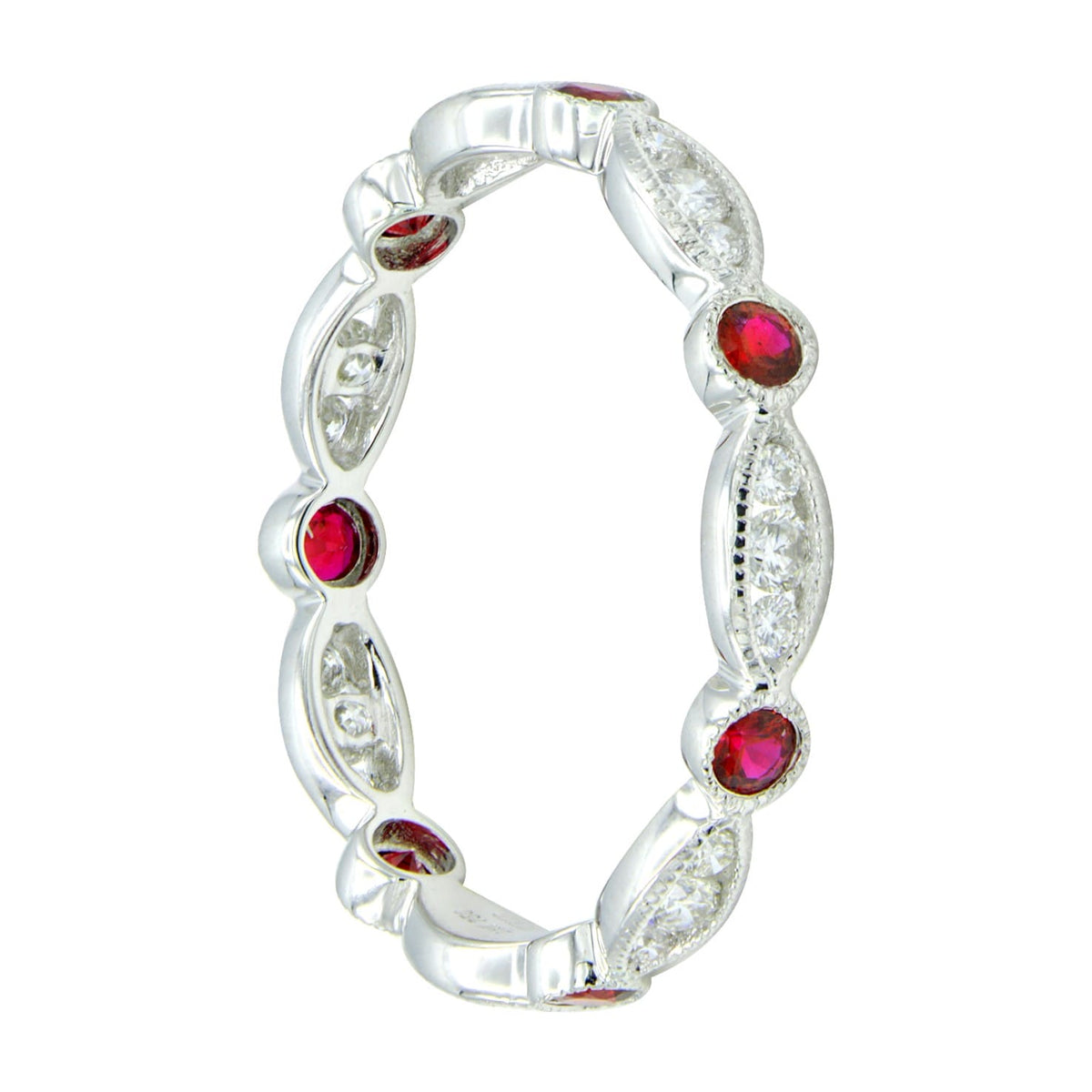 18K White Gold Ruby Ring, 0.3ct