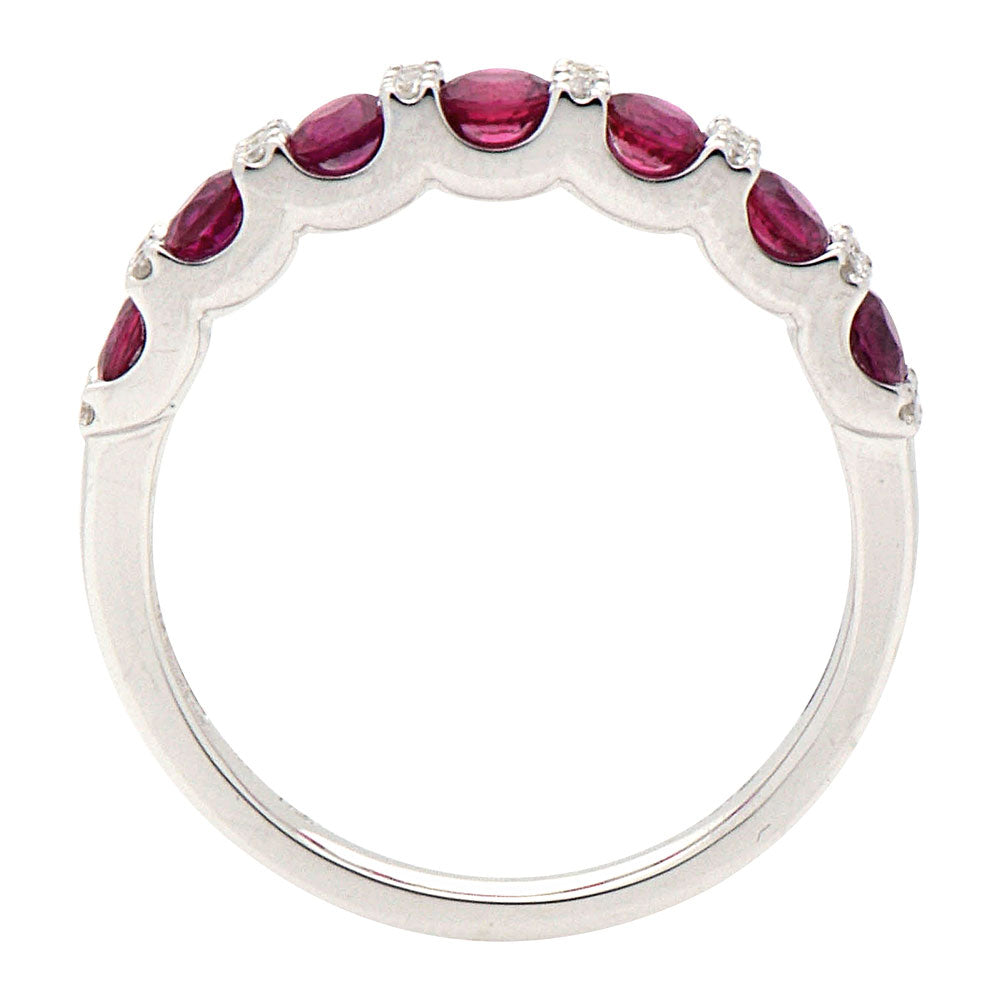 18K White Gold Ruby Ring, 0.87ct