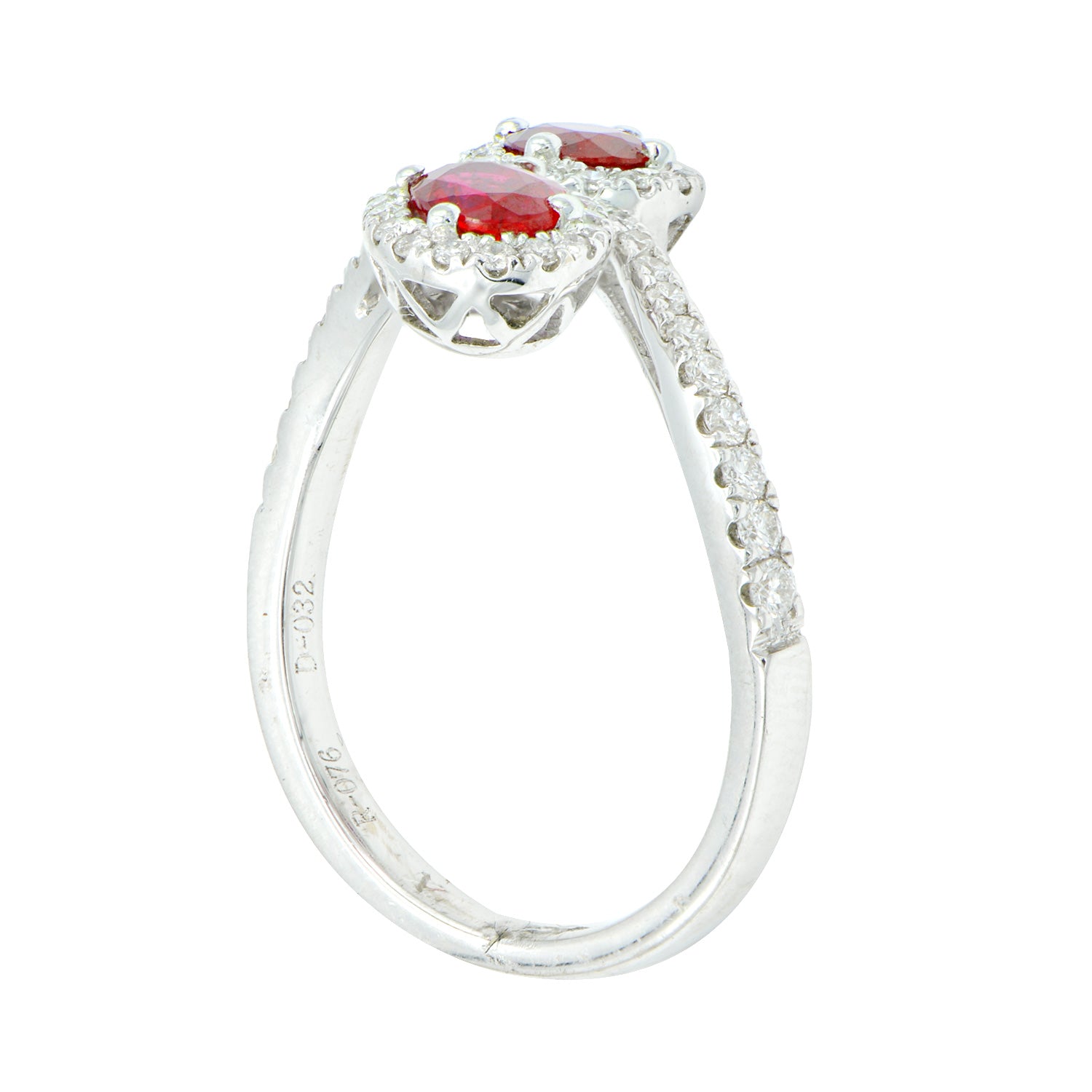 Ruby Oval Bypass Ring