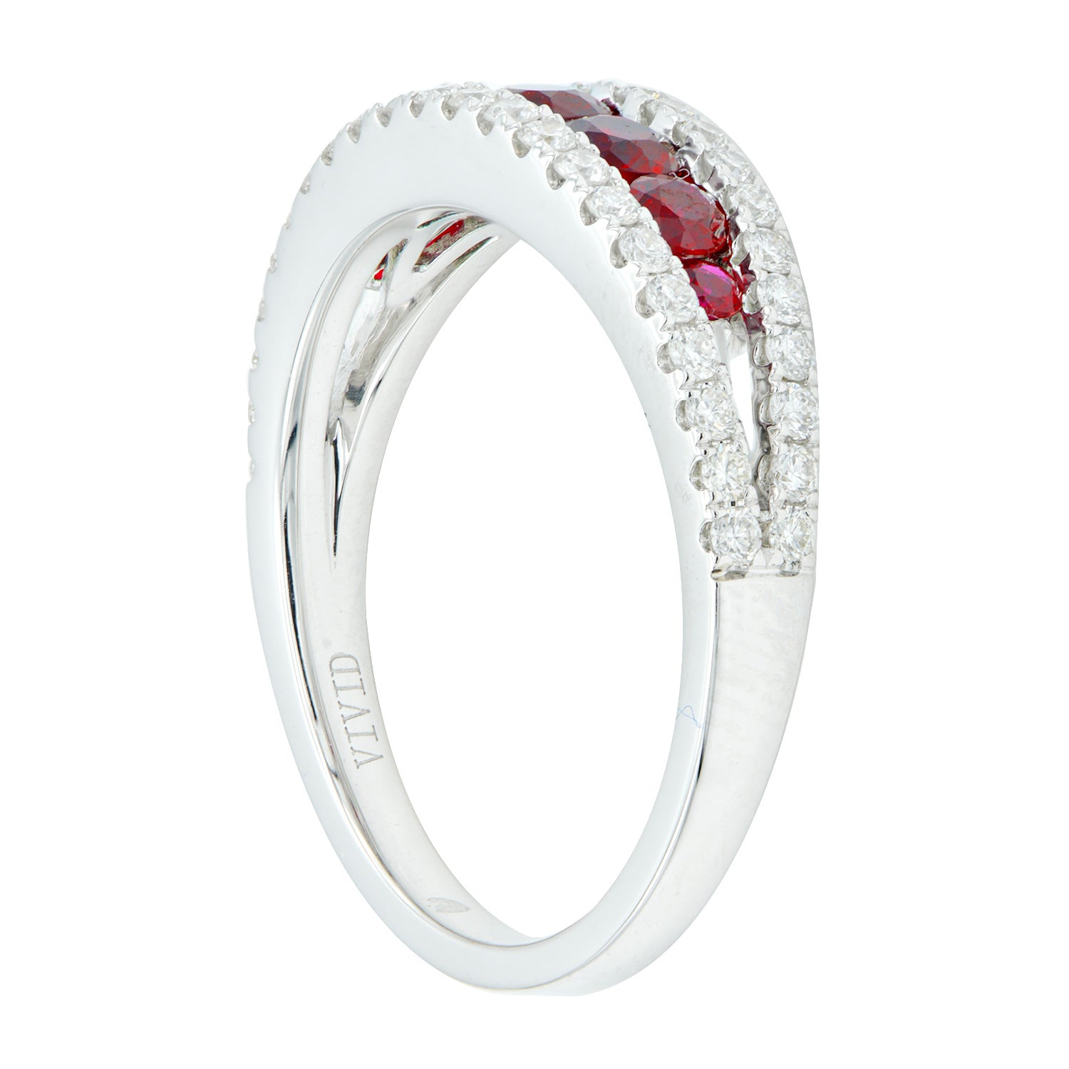 18K White Gold Ruby Ring, 0.75ct