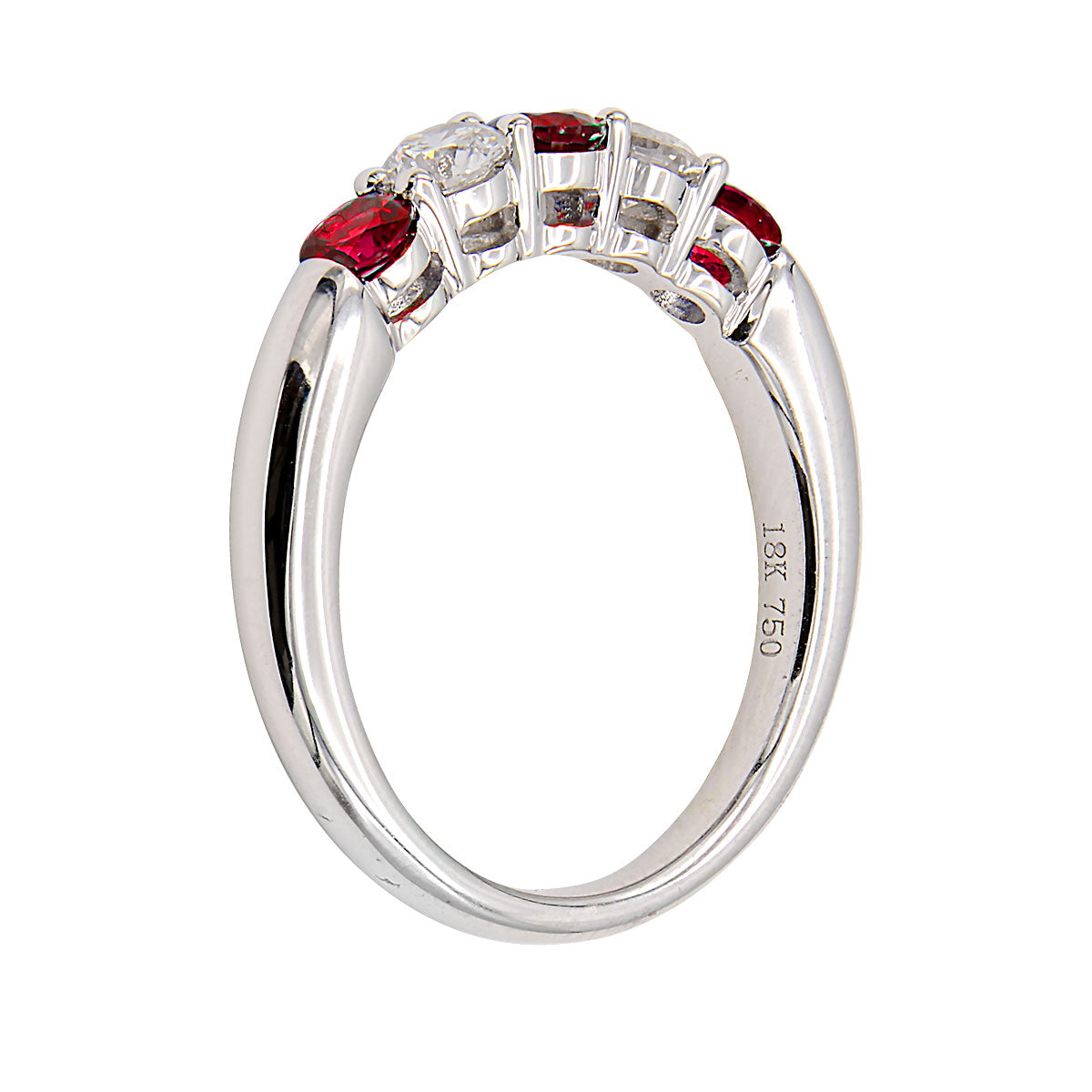 18K White Gold Ruby Ring, 0.69ct