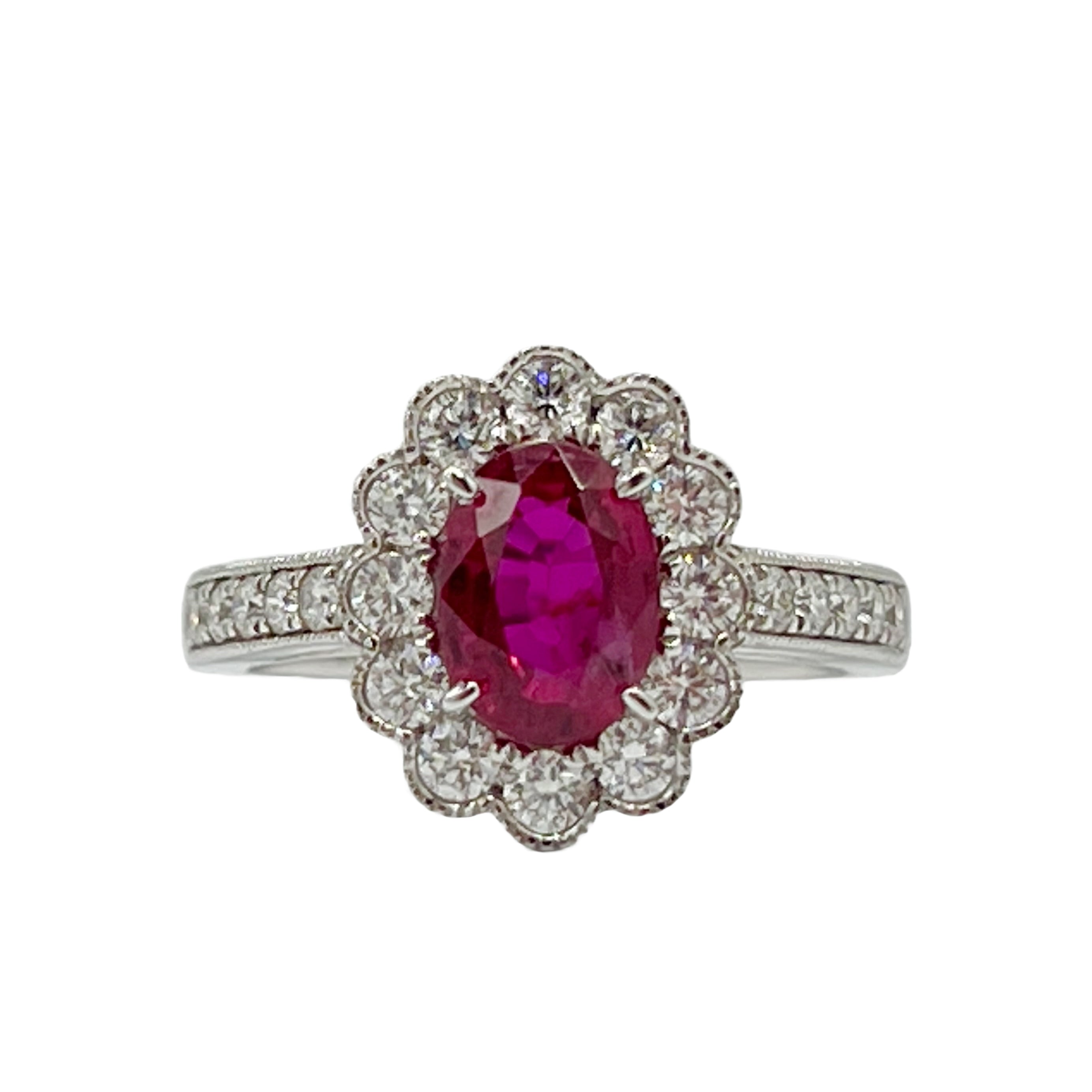 Ring 18KW/3.3G 1RUBY-1.73CT 22RD-0.71CT