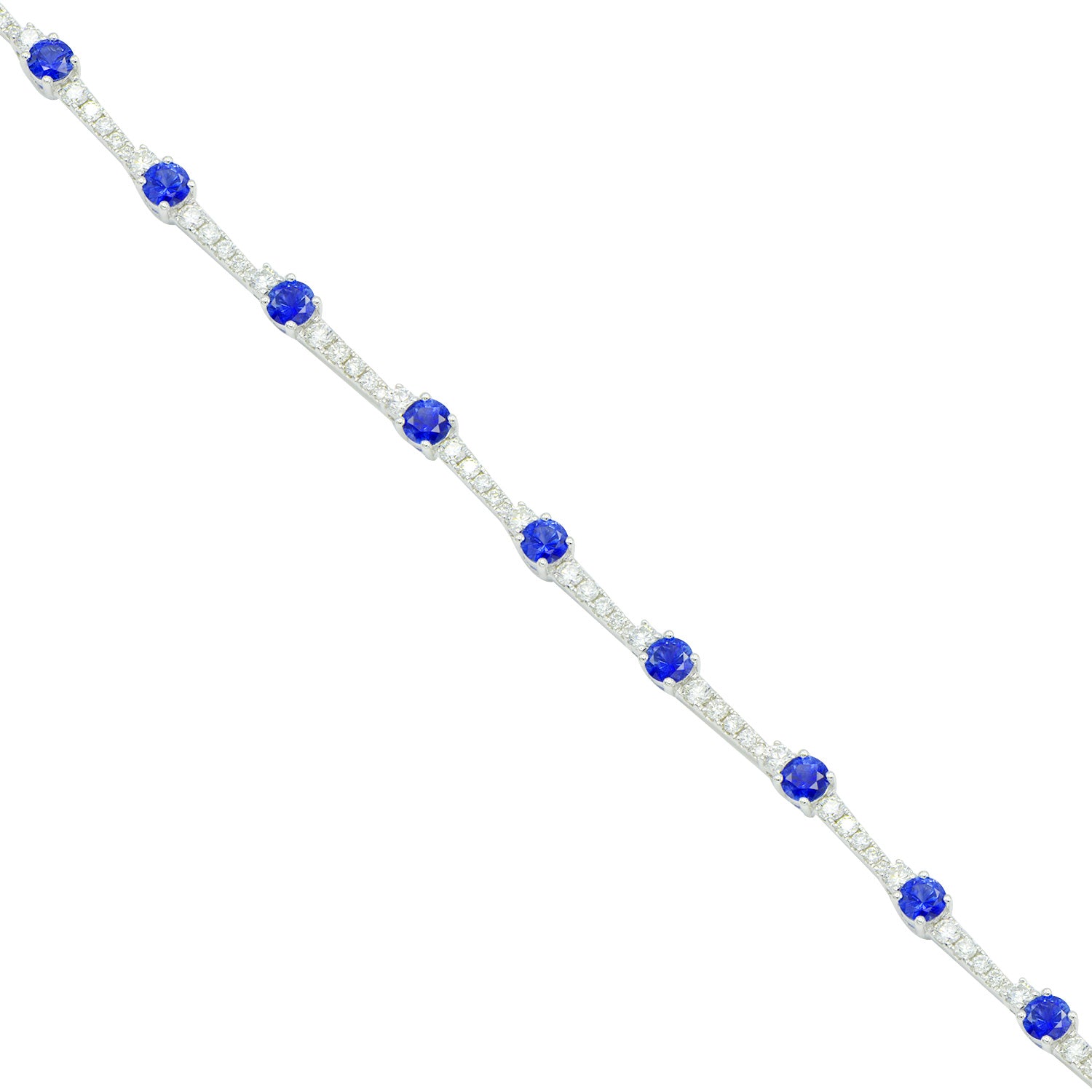 18KW Blue Sapphire Bracelet