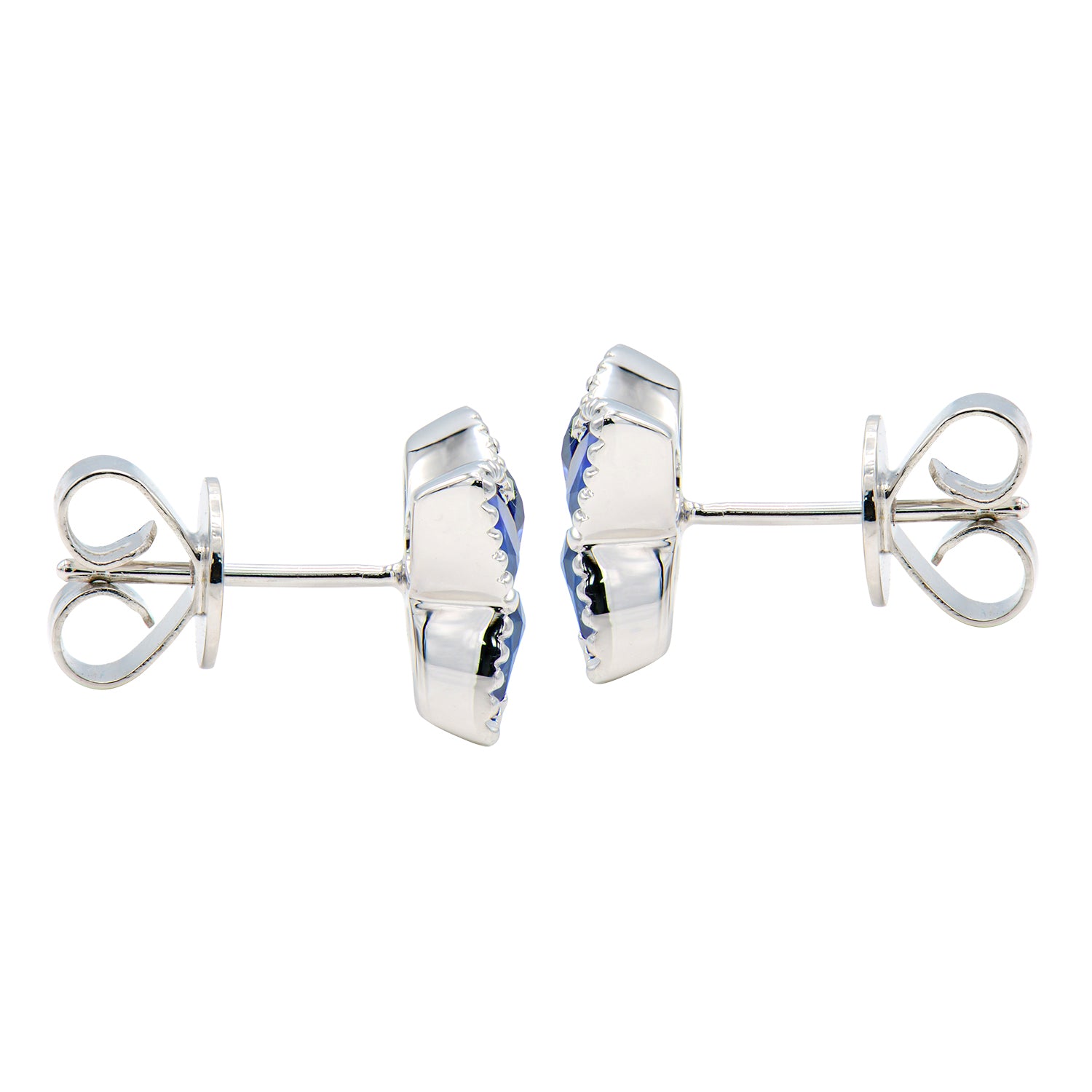 18KW Blue Sapphire Earrings