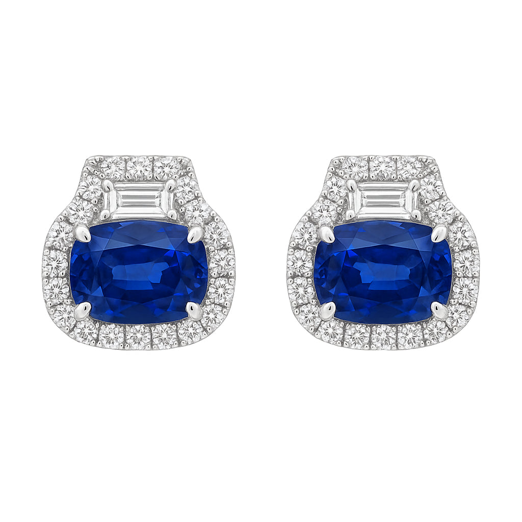 SE055926 - Earrings 18KW/3.1G 2SAPP-2.13CT 2SIDE-0.29CT 54RD-0.25CT