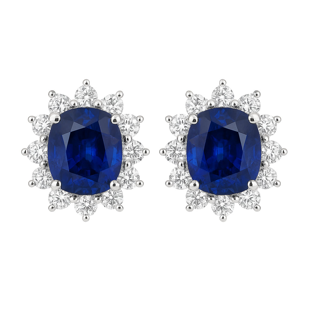 SE056011 - Earrings 18KW/2.3G 2SAPP-2.26CT 24RD-0.71CT