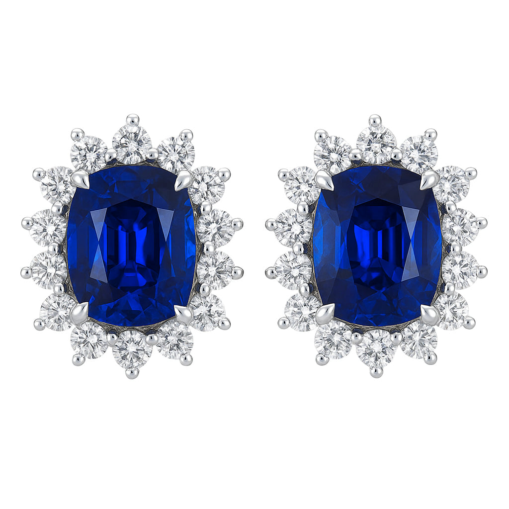 SE056013 - Earrings 18KW/2.5G 2SAPP-2.29CT 24RD-0.63CT