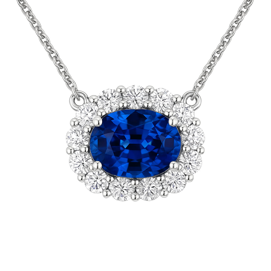 SN055960 - Necklace 18KW/1.1G 1SAPP-1.64CT 14RD-0.39CT