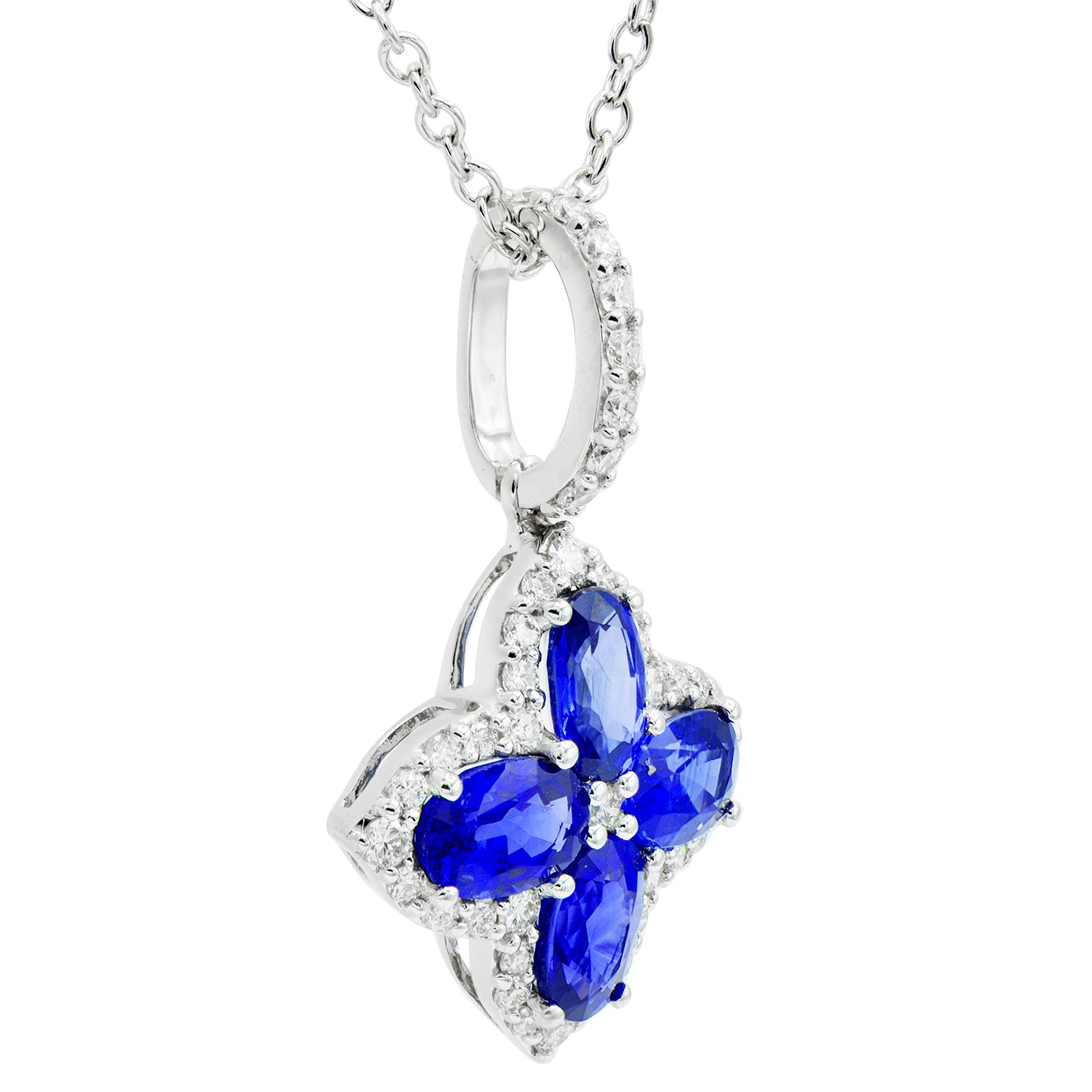 18KW Blue Sapphire Pendant