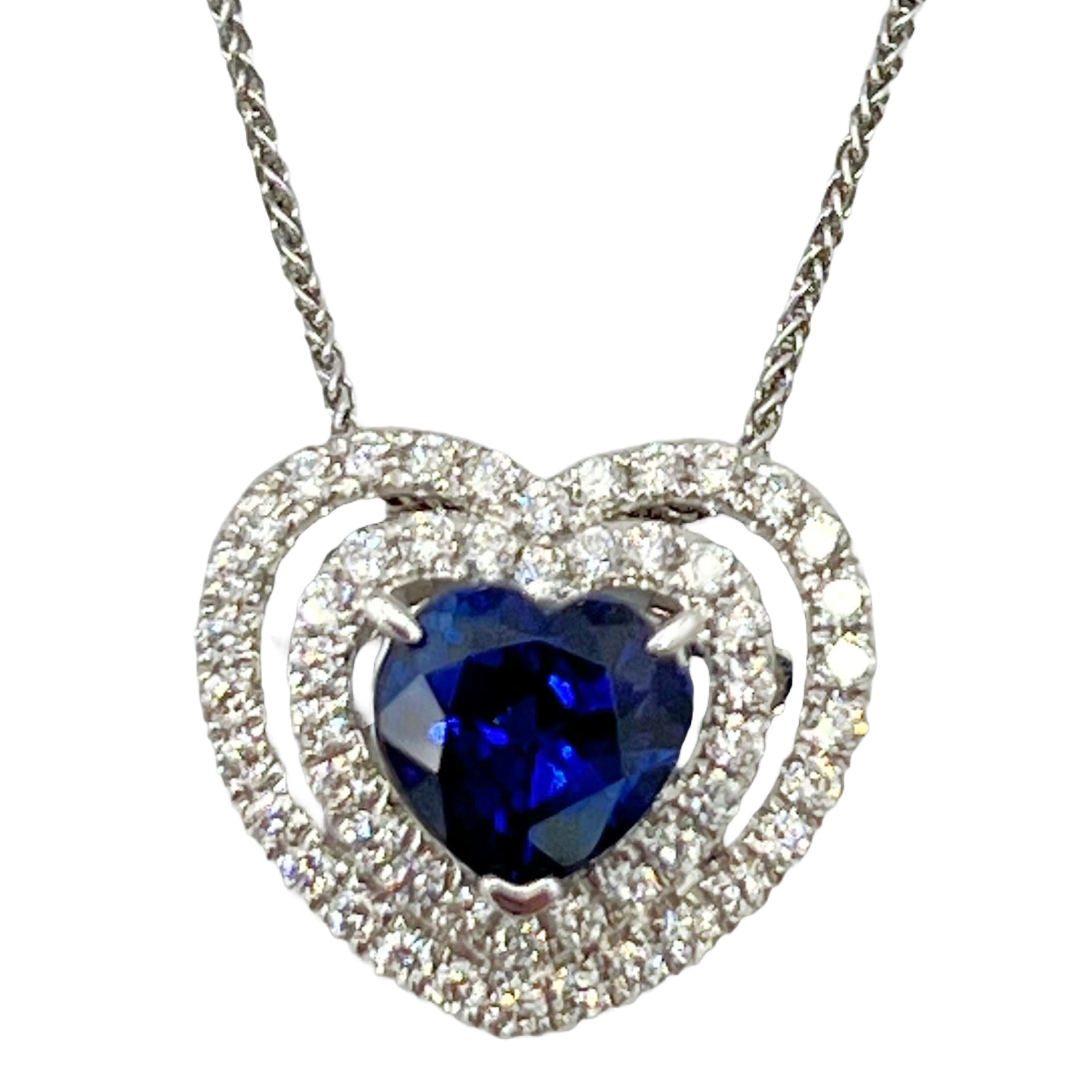 SP054687 - Pendant 18KW/2.5G 1SAPP-2.01CT 52RD-0.45CT W/CHAIN
