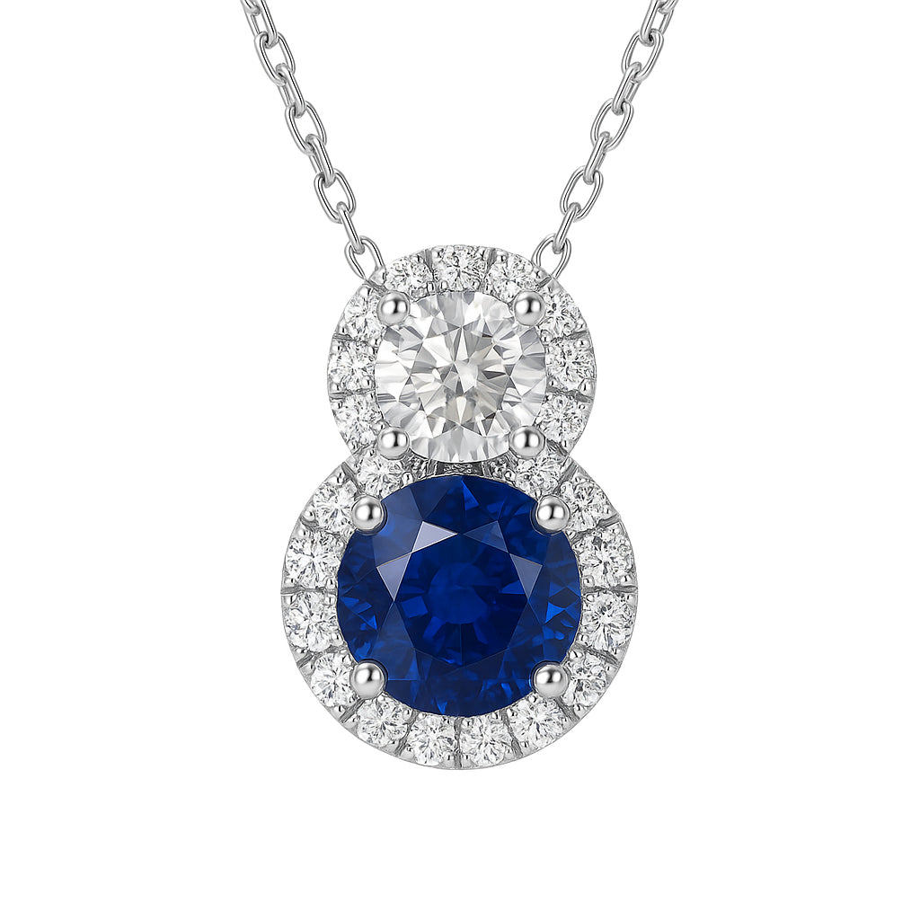 SP056255 - Pendant 18KW/1.6G 1SAPP-0.85CT 1RD-0.40CT 22RD-0.26CT