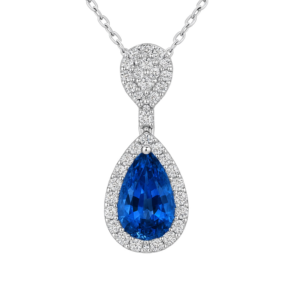 SP056471 - Pendant 18KW/2.7G 1SAPP-3.22CT 5RD-0.16CT 28RD-0.36CT
