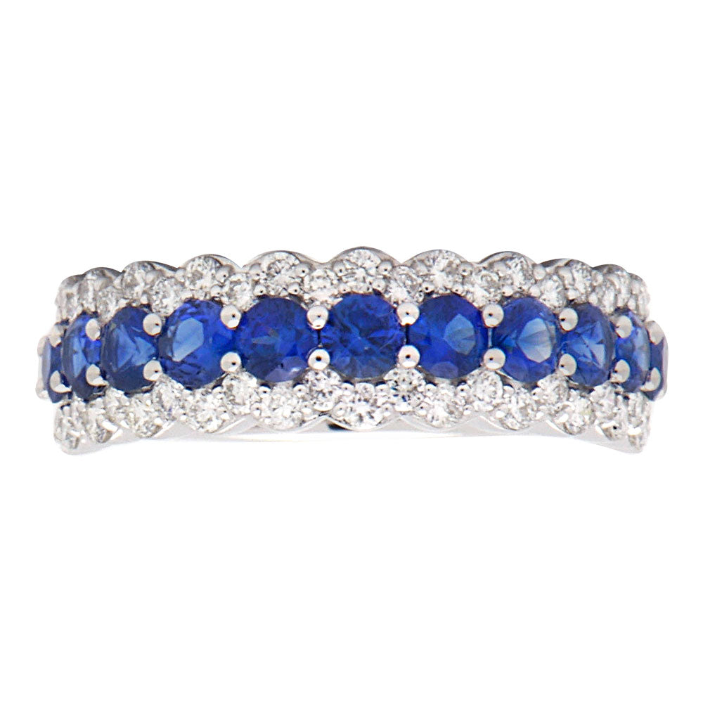 18KW Blue Sapphire Ring