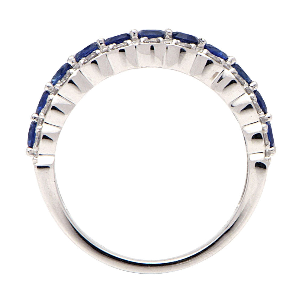18K White Gold Blue Sapphire Ring, 1.34ct