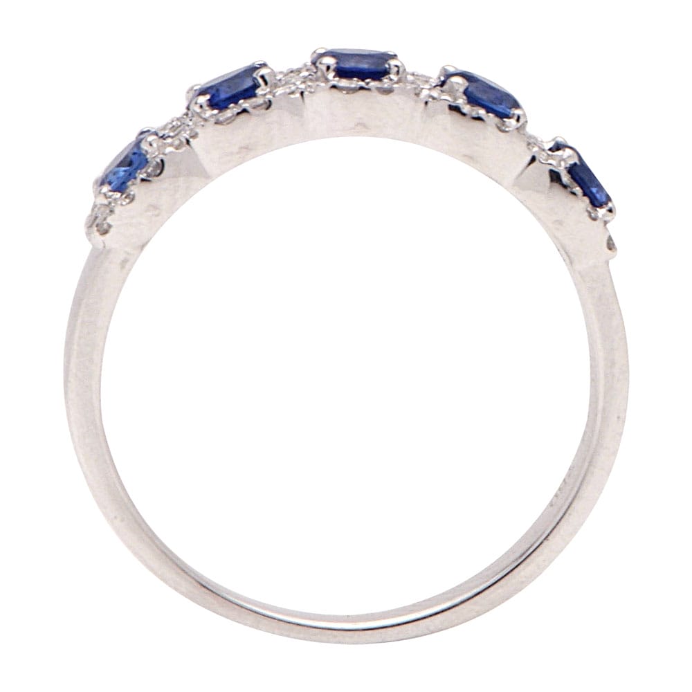 18K White Gold Blue Sapphire Ring, 0.86ct