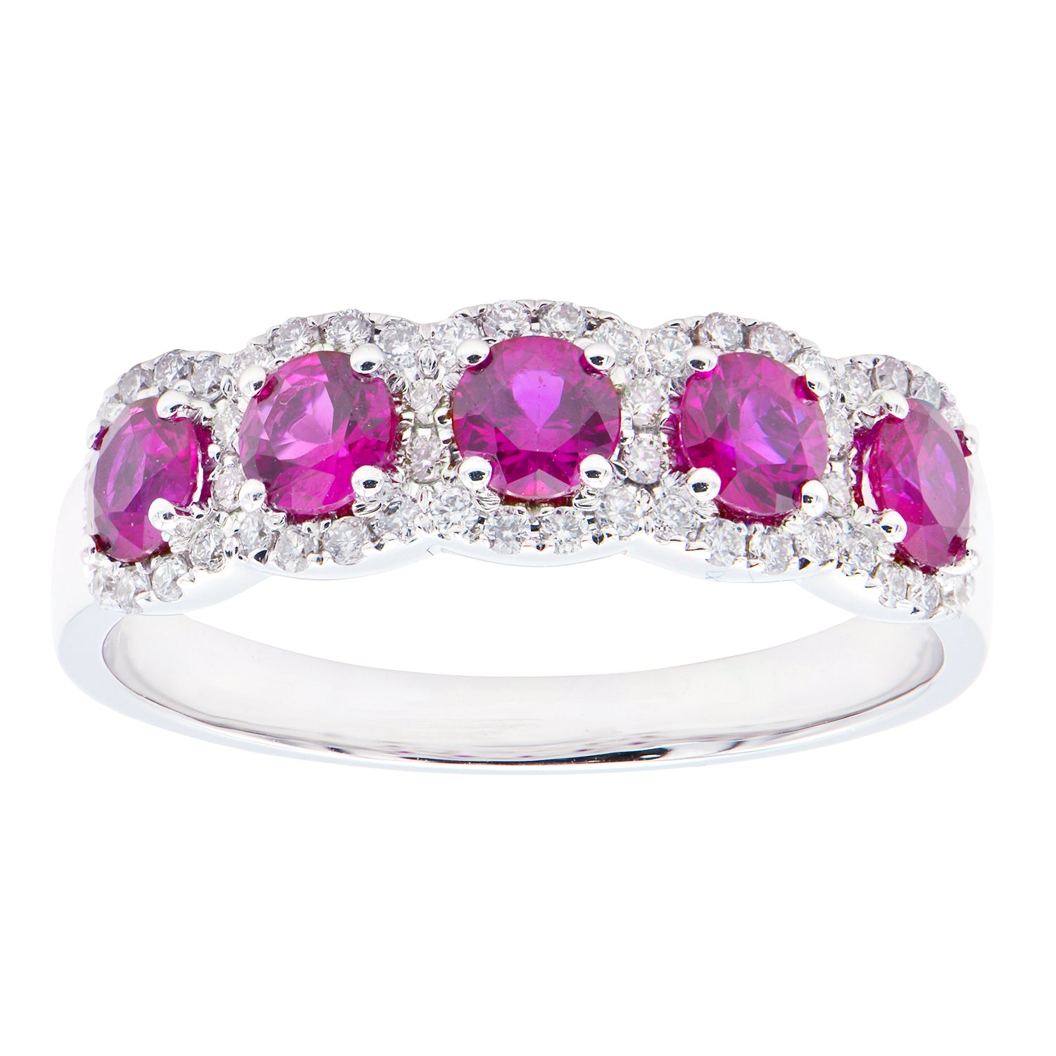 ASR153610P - Ring 14KW/2.5G 5PSAPP-0.89CT 52RD-0.24CT