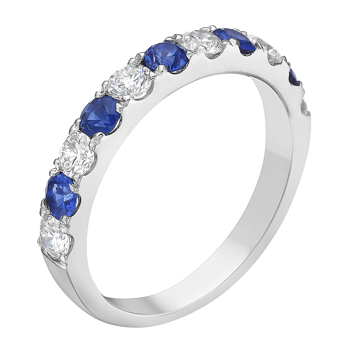 18K White Gold Blue Sapphire Ring, 0.59ct