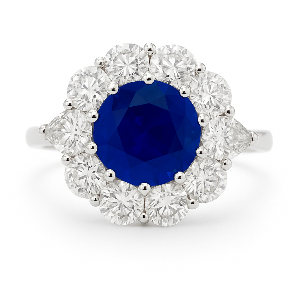 18KW Blue Sapphire Ring