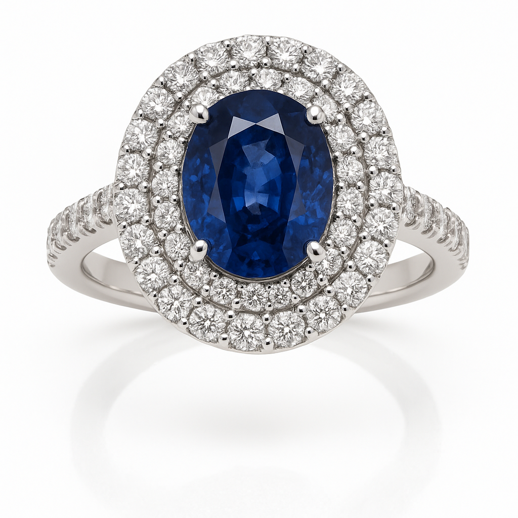 SR054509 - Ring 18KW/6.0G 1SAPP-2.25CT GIA6213602189 66RD-0.50CT