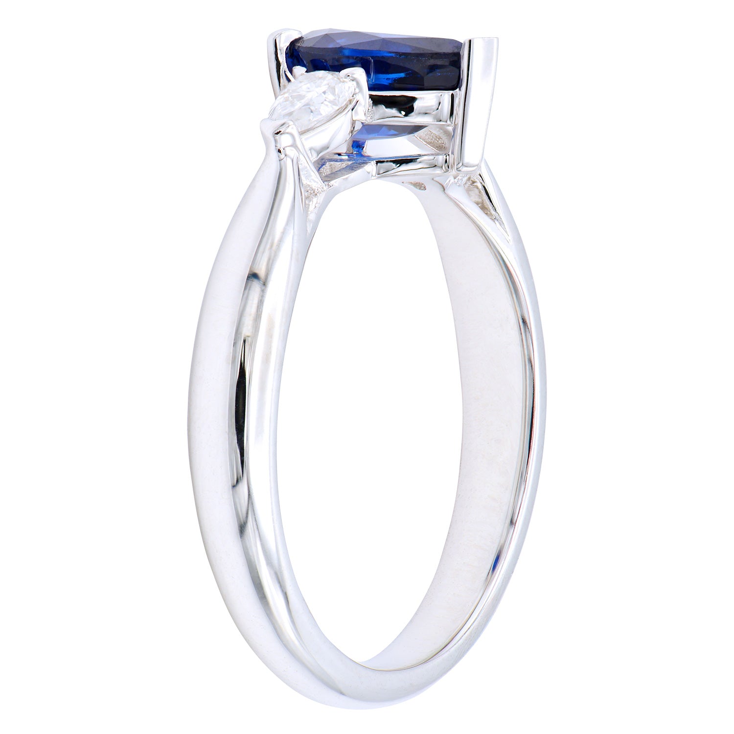 18K White Gold Blue Sapphire Ring, 1.36ct