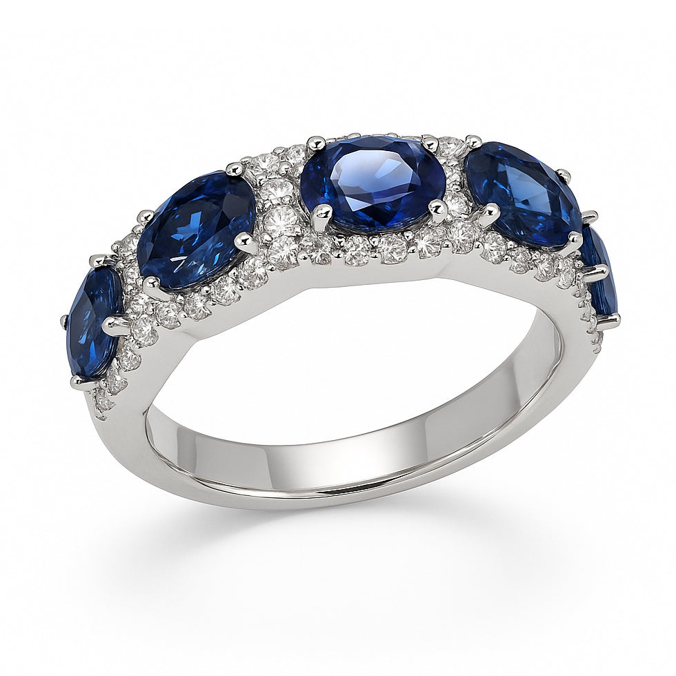 SR054884 - Ring 18KW/4.2G 5SAPP-2.38CT 68RD-0.35CT