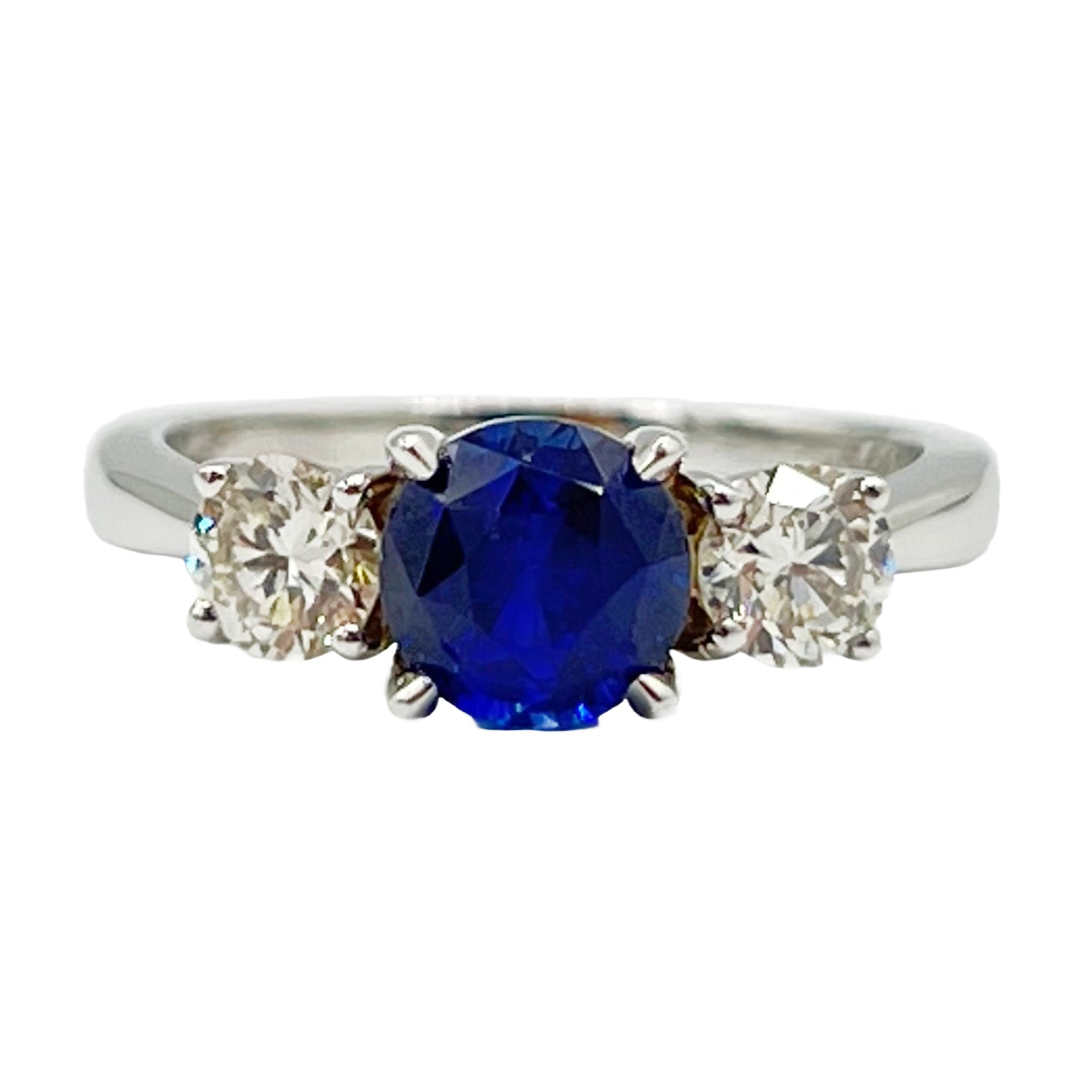 SR054921 - Ring 18KW/3.3G 1SAPP-1.58CT 2RD-0.61CT