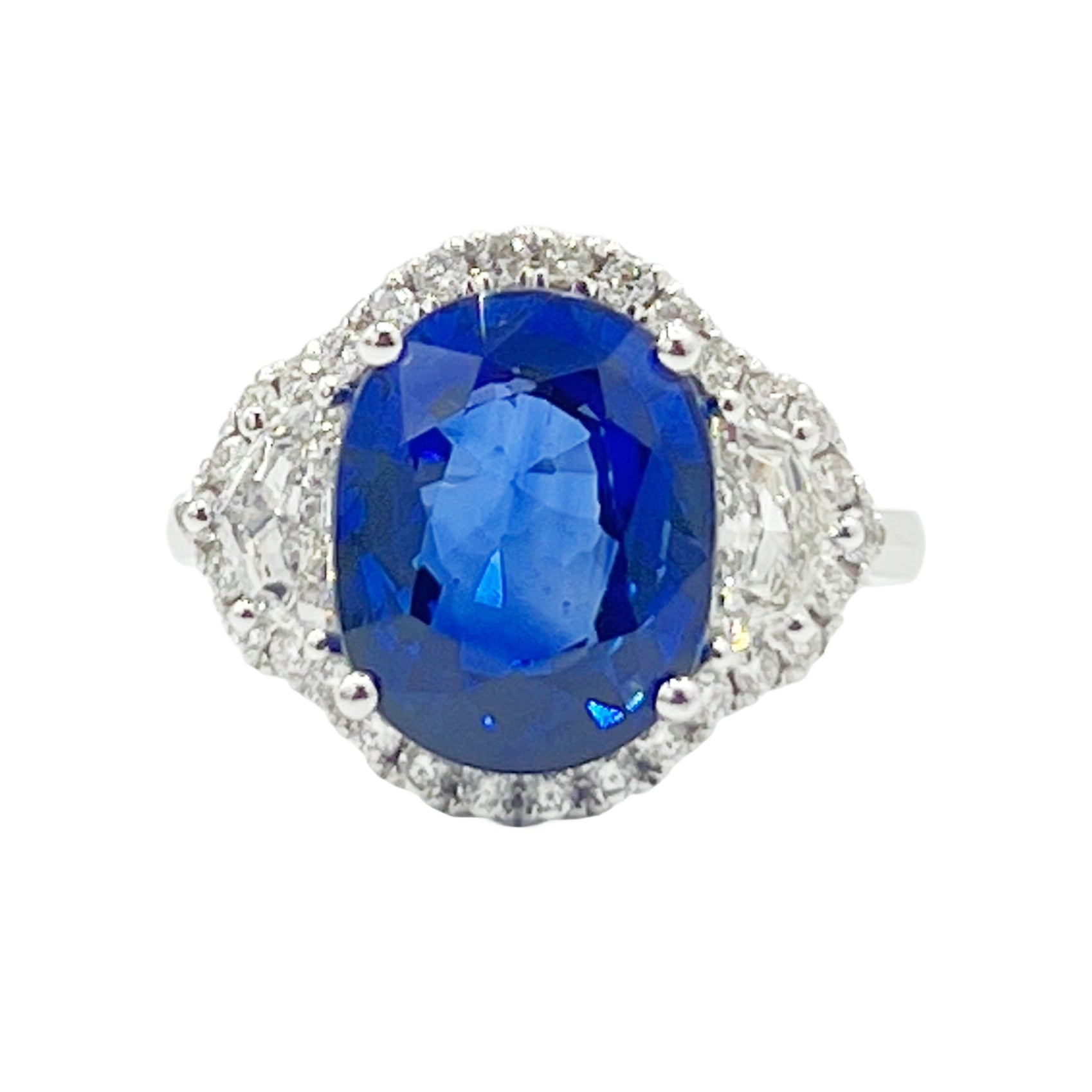 SR055541 - Ring-18KW/3.8G 1SAPP-6.29CT EPIL-0.57CT 30RD-0.89CT GRS