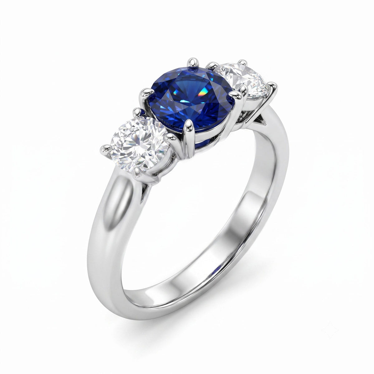SR057064 - Ring 18KW/3.9G 1SAPP-0.88CT 2RD-0.82CT