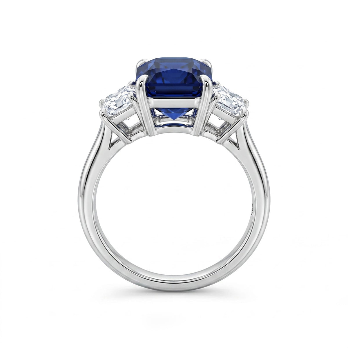 SR057087 - Ring/18KW 1SAPP-4.54CT 2TRAP-0.80CT GIA