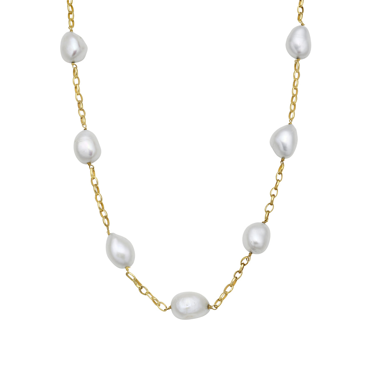 14KY Freshwater Pearl Tincup, 10-11mm