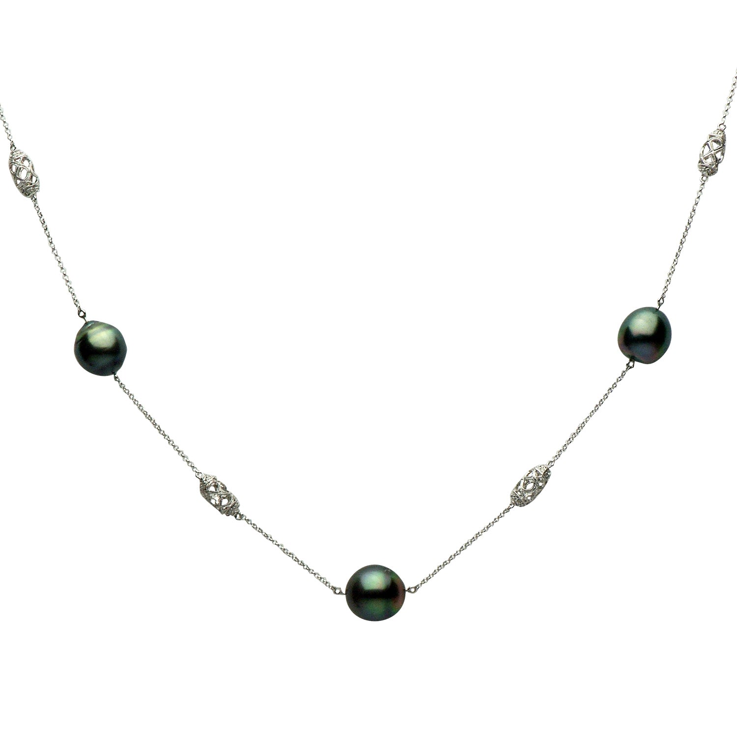 14KW Tahitian Pearl Tincup, 11-12mm