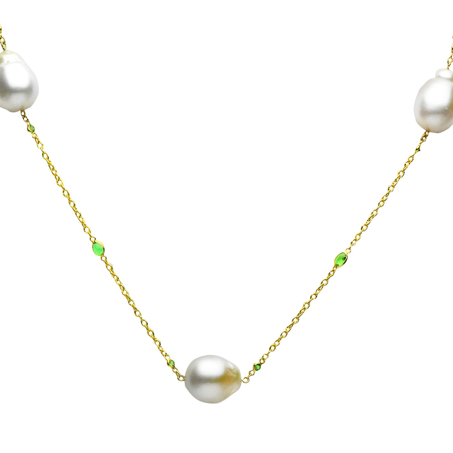 18K Yellow Gold Golden South Sea Pearl Tincup, 12-13mm