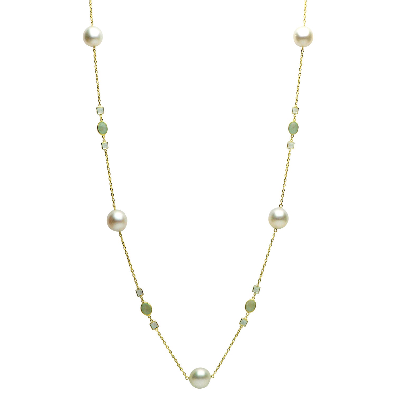 18K Yellow Gold South Sea Pearl Tincup Necklace, 12-13mm