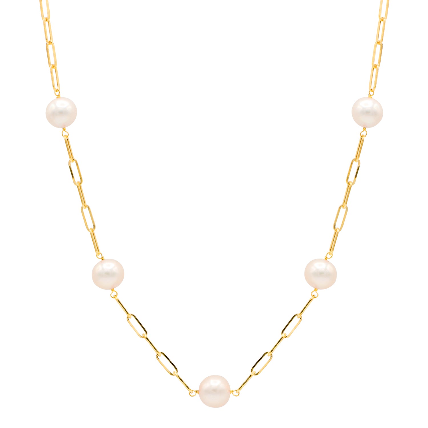 14K Yellow Gold Freshwater Pearl Necklace