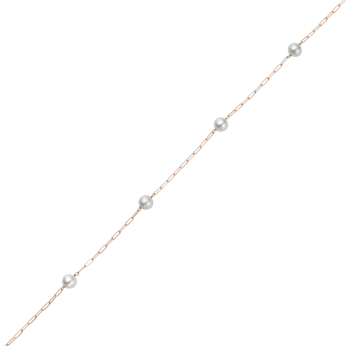 14K Rose Gold Freshwater Pearl Necklace, 8-9mm