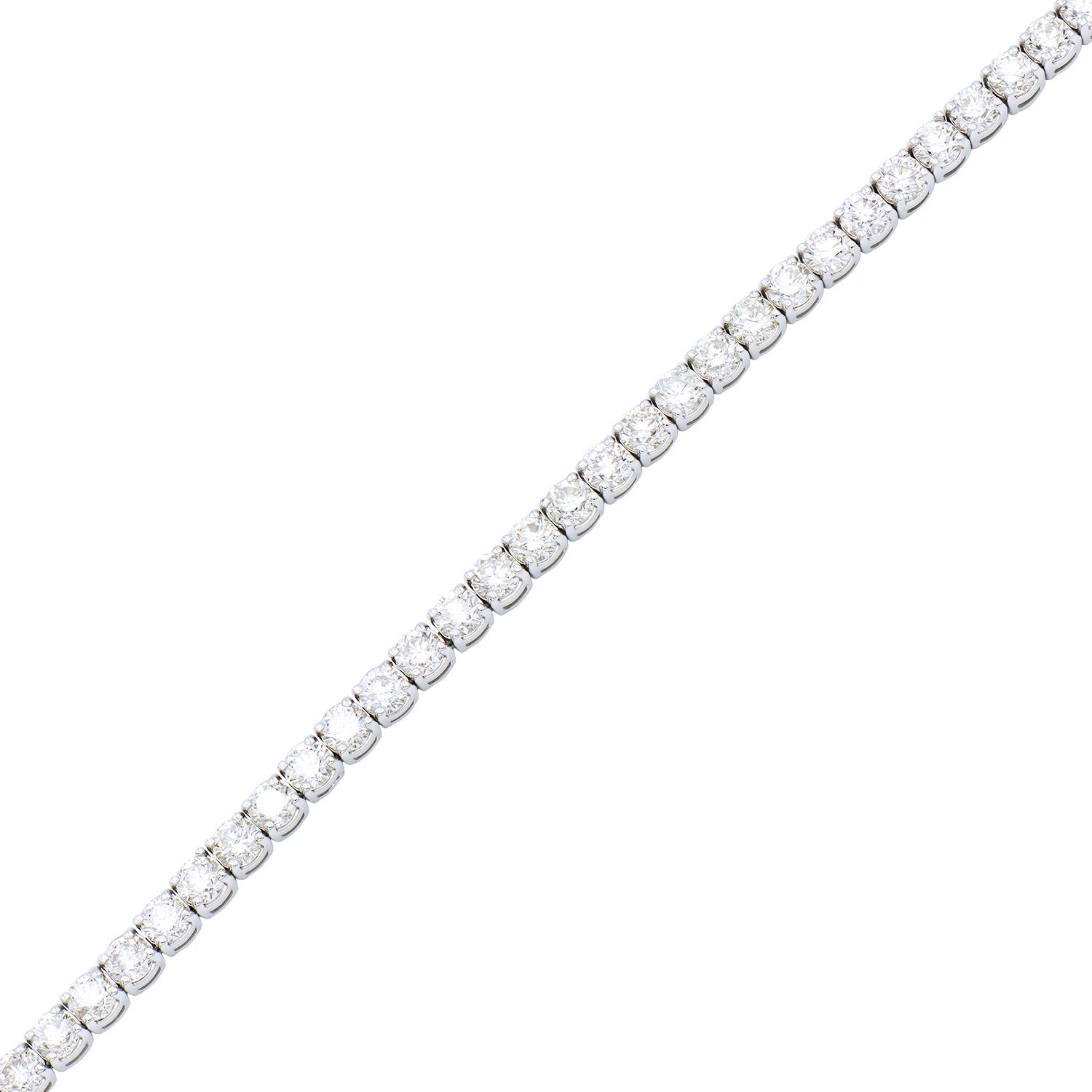18K White Gold Diamond Tennis Bracelet, 6ct